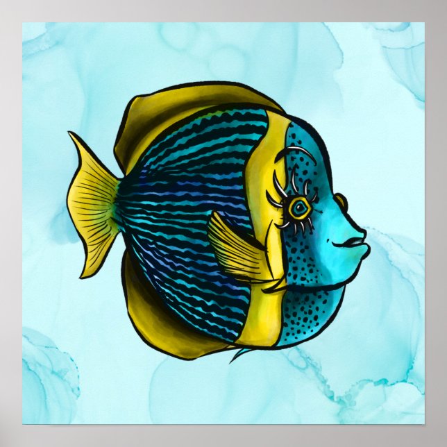 Sonnenfische im Ozean unter dem Meer Poster (Vorne)
