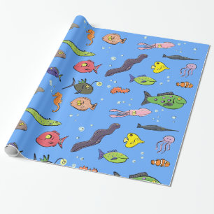 Sonnenfische unter dem Cartoon Geschenkpapier