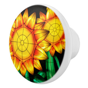 Sonnenflare-Sonnenblumen Keramikknauf