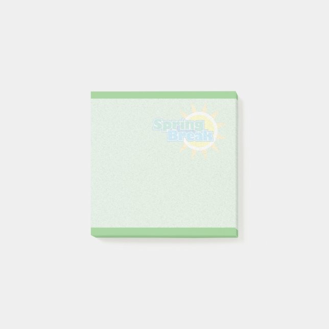 Sonnenfrühlingspause - Anmerkungen Post-it Klebezettel (Vorderseite)