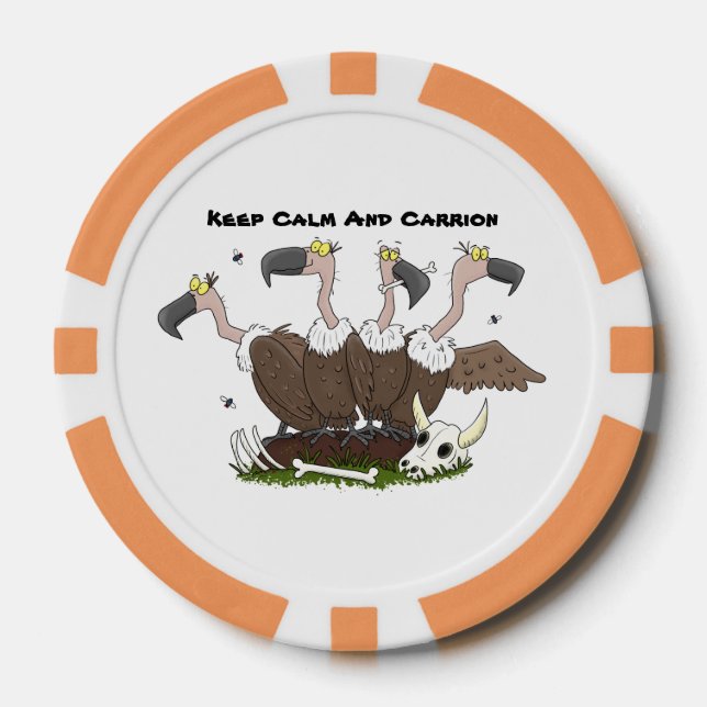 Sonnengeier Spaß Cartoon Pokerchips (Vorderseite)