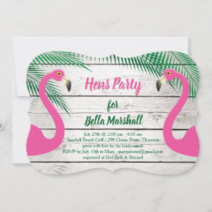 Sonnengeküsste Flamingo-Hennen Party-Einladung Einladung