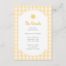 Sonnengelb Baby Shower Details