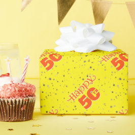 SONNENGELBE 50. GESCHENKPAPIER