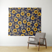 Sonnengelbe goldene Navy Sonnenblumen Blätter Must