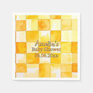 Sonnengelbe Zitrus-Baby-Party-Serviette Serviette