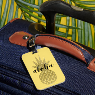 Sonnengelbes Gold Aloha Ananas Gepäckanhänger