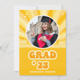 Sonnengelbes Graduierungsankuendigung Ankündigung
