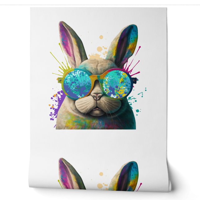 Sonnengesicht Cool Osterhase mit Brille Tapete (Abrollen)