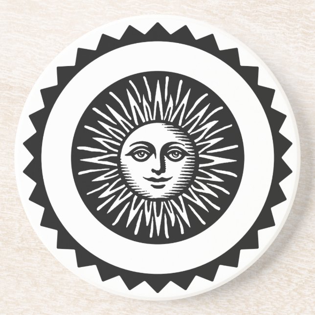 Sonnengesicht Getränkeuntersetzer (Vorne)