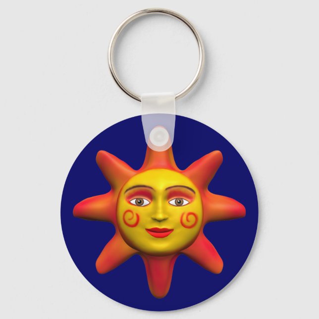 SonnenGesicht Schlüsselanhänger (Vorderseite)