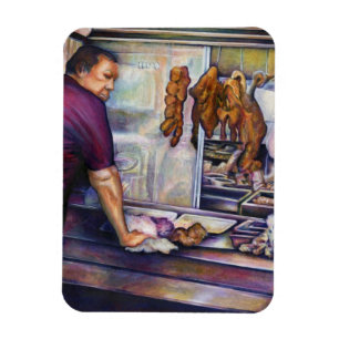 Sonnengestreicheltes Hähnchen, Singapur Magnet