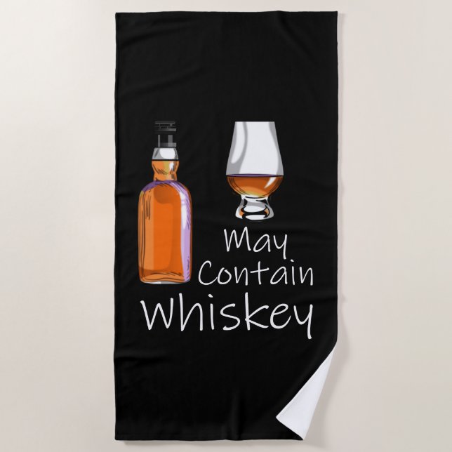 Sonnengetränk kann Whiskey enthalten Strandtuch (Vorderseite)