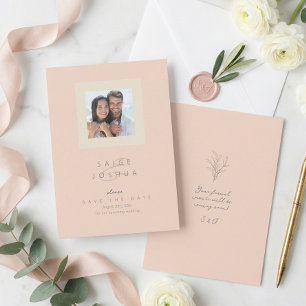 Sonnengewaschene Gartenhochzeits-Foto-Blush-ID1283 Save The Date