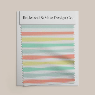 Sonnengewaschene Neon Summer Cabana Stripe Stoff