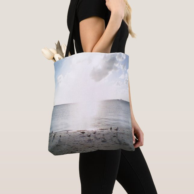 Sonnenglanz am Strand Tasche (Von Nahem)