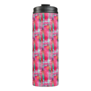 Sonnenglast abstrakt gemalt Wasserfarbe Thermosbecher