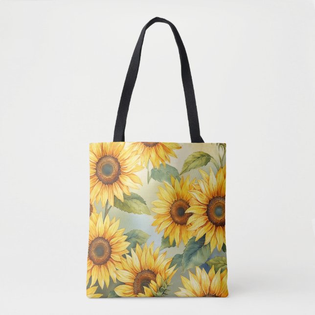 Sonnenglühen Sonnenblume Tote Tasche (Vorderseite)