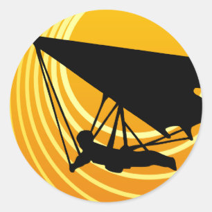 Sonnenhang-Gleitschirm Runder Aufkleber