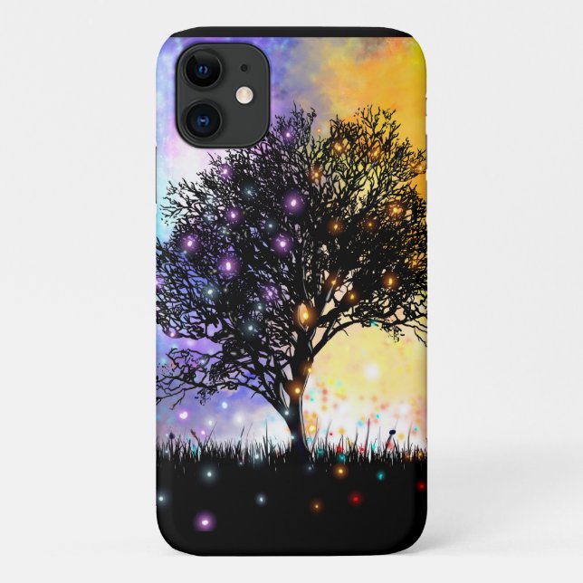 Sonnenhimmel mit schwarzer Silhouette Case-Mate iPhone Hülle (Rückseite)