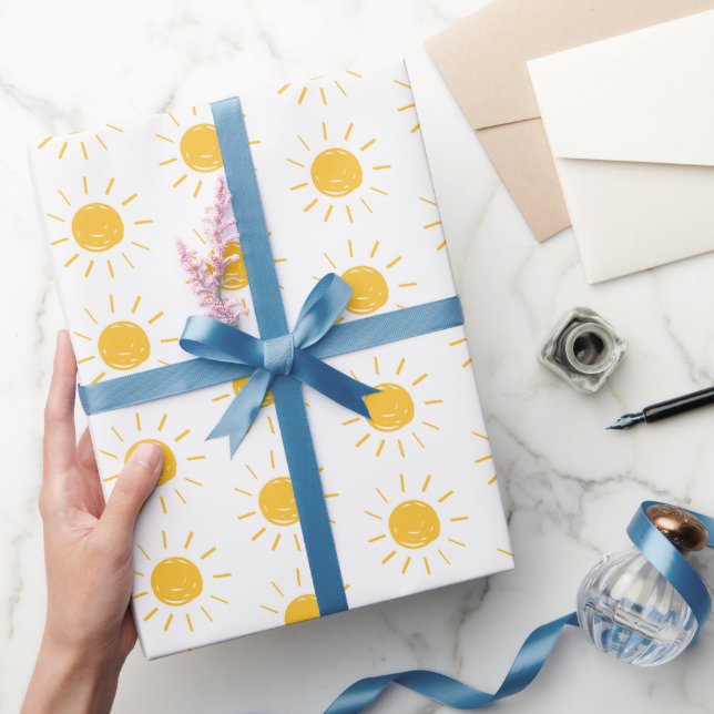 Sonnenhungrige Kinderschlafzimmer niedlich Geschenkpapier (Schenken)