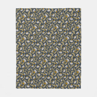 Sonnenhüte auf marineblauer moderner Floral Fleecedecke