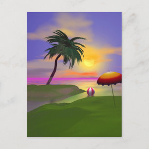 Sonneninsel Beach Urlaub Postkarte