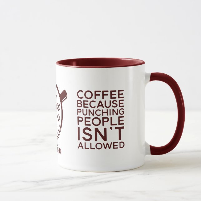 Sonnenkaffee, weil Punching-Menschen nicht erlaubt Tasse (Rechts)