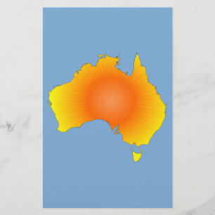 Sonnenkarte Australien Briefpapier