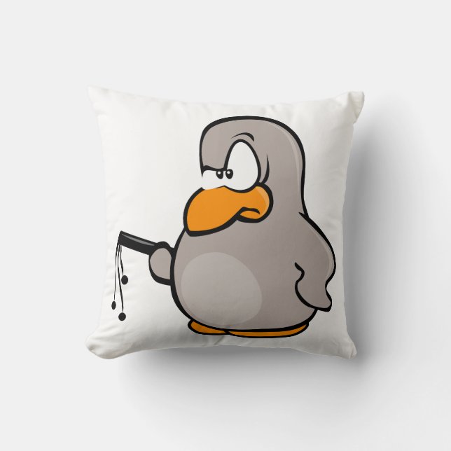 Sonnenkissen, Pinguin mit Peitsche Kissen (Vorderseite)