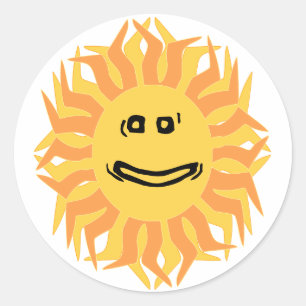 Sonnenkleber Runder Aufkleber