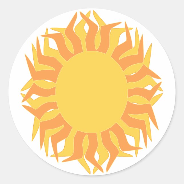 Sonnenkleber Runder Aufkleber (Vorderseite)