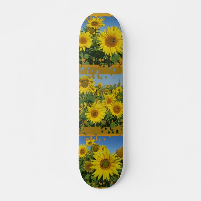 Sonnenkollektion in blauem Himmel Sommerskateboard Skateboard (Vorne)