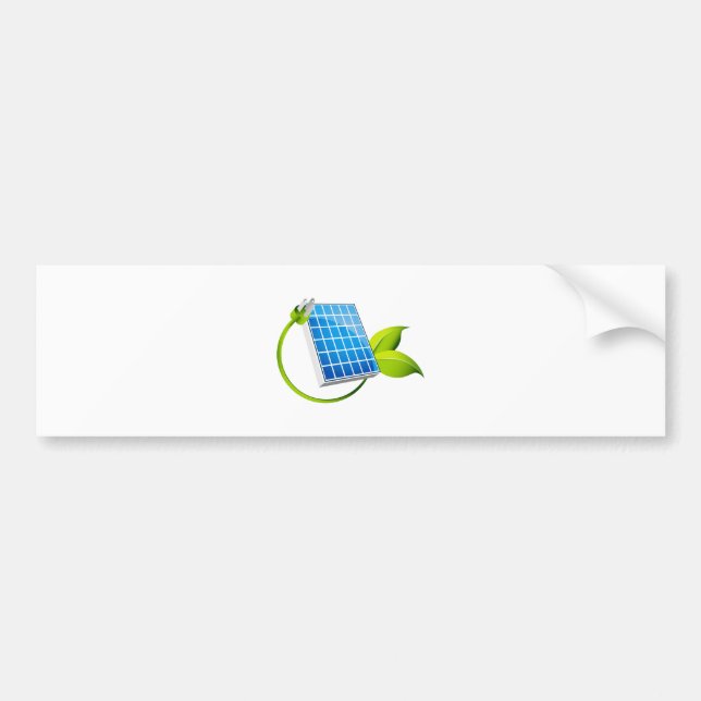 Sonnenkollektor-Blatt-Stecker Autoaufkleber (Vorne)