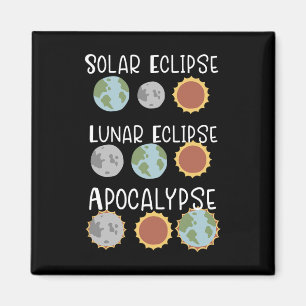 Sonnenkollektor und Apokalypse am 8. April 2024 Magnet