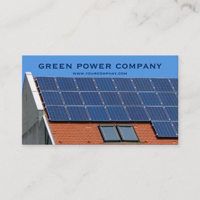 Sonnenkollektoren - grüne Energie Visitenkarte (Vorderseite)