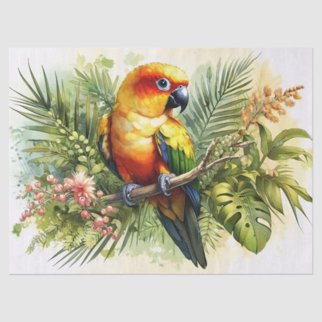 Sonnenkonure-Decoupage Seidenpapier (Vorderseite)