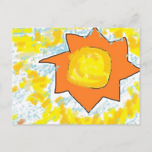 Sonnenküsste Himmelfarbe Postkarte