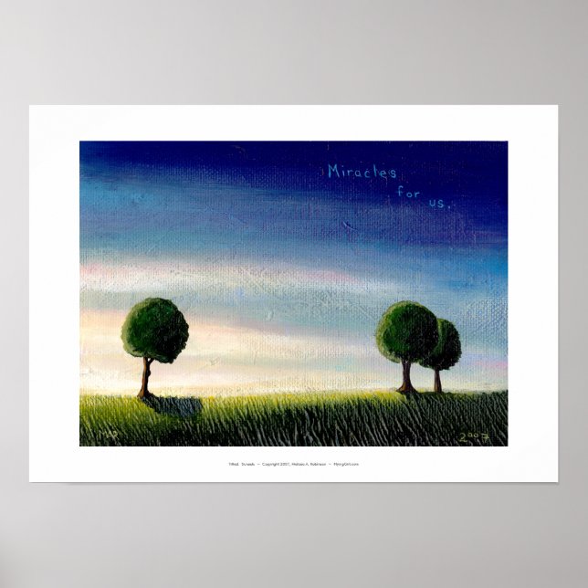 Sonnenlandschaft Malerei hübsche friedliche Kunst Poster (Vorne)