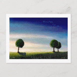 Sonnenlandschaft Malerei hübsche friedliche Kunst Postkarte