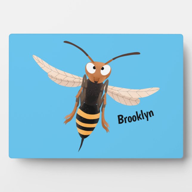 Sonnenlich wütende Hornet Wespe Cartoon Illustrati Fotoplatte (Vorderseite)