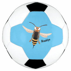 Sonnenlich wütende Hornet Wespe Cartoon Illustrati Fußball