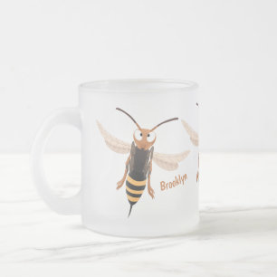 Sonnenlich wütende Hornet Wespe Cartoon Illustrati Mattglastasse