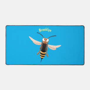 Sonnenlich wütende Hornet Wespe Cartoon Illustrati Schreibtischunterlage