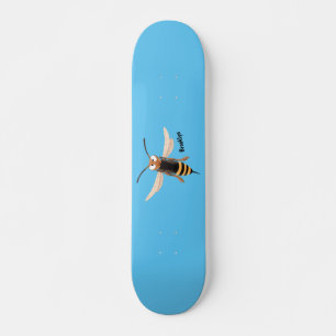 Sonnenlich wütende Hornet Wespe Cartoon Illustrati Skateboard