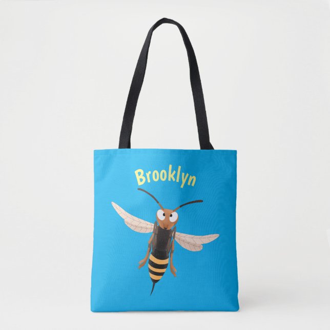 Sonnenlich wütende Hornet Wespe Cartoon Illustrati Tasche (Vorderseite)