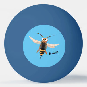 Sonnenlich wütende Hornet Wespe Cartoon Illustrati Tischtennisball