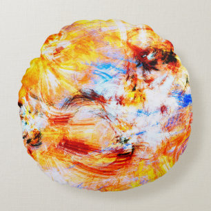 Sonnenlicht. Abstrakte, schöne, bunte, helle Kunst Rundes Kissen