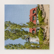 Sonnenlicht auf Point Betsie Lighthouse