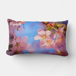 Sonnenlicht auf Sakura Blume Lendenkissen